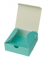 Коробка мини-бокс 8,5 х 8,5 х 3 см Бирюзовая