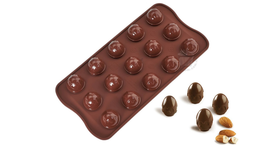 Silikomart SCG53 CHOCO DROP Яйцо силиконовая форма для конфет 15 ячеек 23х30 мм
