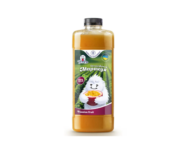 YetiCo (Украина) Маракуйя без косточек пюре пастеризованное 10% сахара, 500 г