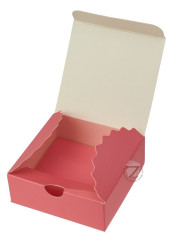 Коробка мини-бокс 8,5 х 8,5 х 3 см Коралловая