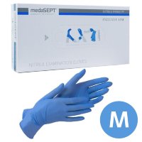 Перчатки нитриловые неопудренные medaSEPT blue, размер M