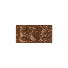 Pavoni PC5039FR XMAS Friends поликарбонатная форма для плитки шоколада 154 х 77 х 13 мм