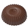 CW1964 Поликарбонатная форма для шоколада Полусфера плиссе плоское дно 30,5 х 11 мм