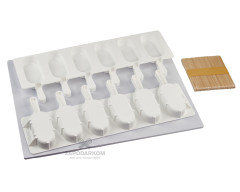 Martellato 104000 Classic набор форм для мороженого десертов на палочке 12 ячеек 44х22х93 мм