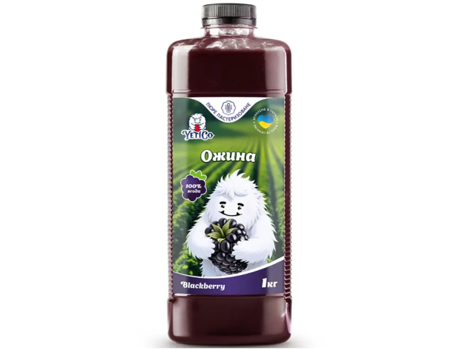YetiCo (Украина) Ежевика пюре пастеризованное 10% сахара, 1 кг