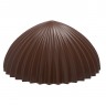 CW1952 Поликарбонатная форма для шоколада Полусфера плиссе 30,5 х 16 мм