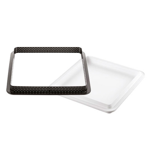 Silikomart KIT TARTE RING SQUARE силиконовая форма и рамка для тарта 200х200х20 мм