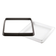 Silikomart KIT TARTE RING SQUARE силиконовая форма и рамка для тарта 200х200х20 мм