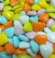 Сердечки шоколадные разноцветные Фантазия 15 мм Amarischia