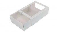 Коробка - пенал 11,5 х 15,5 х 5 см с окном Белая