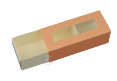 Коробка для Макаронс 14,1 х 5,9 х 4,9 см Персиковая