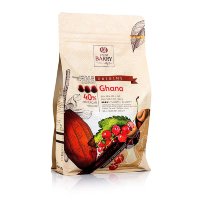 Cacao Barry Ghana 40% натуральный молочный шоколад (кувертюр), упаковка 1 кг