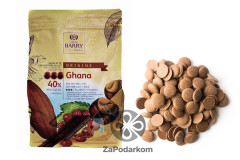 Cacao Barry Ghana 40% натуральный молочный шоколад (кувертюр), упаковка 1 кг