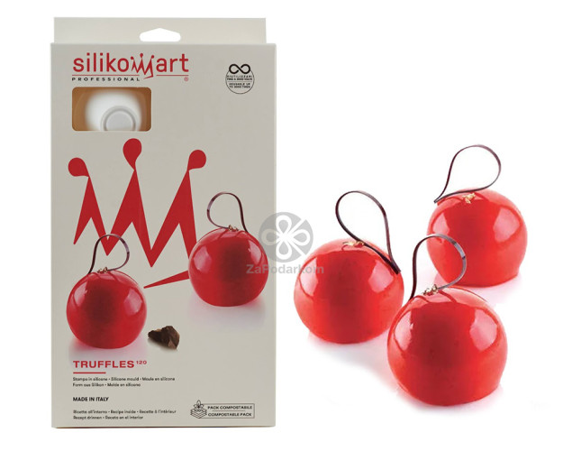 Silikomart TRUFFLES 120 силиконовая форма на 8 ячеек 62х52 мм