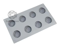 Pavoni GG068S силиконовая форма Half Apple (половинка яблока), 8 шт.