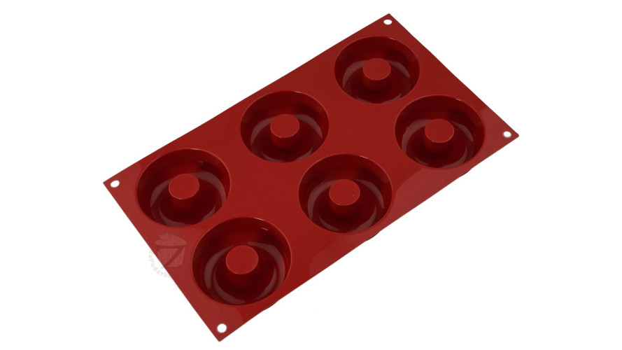 Silikomart SF170 DONUTS силіконова форма 6 осередків 75х28 мм