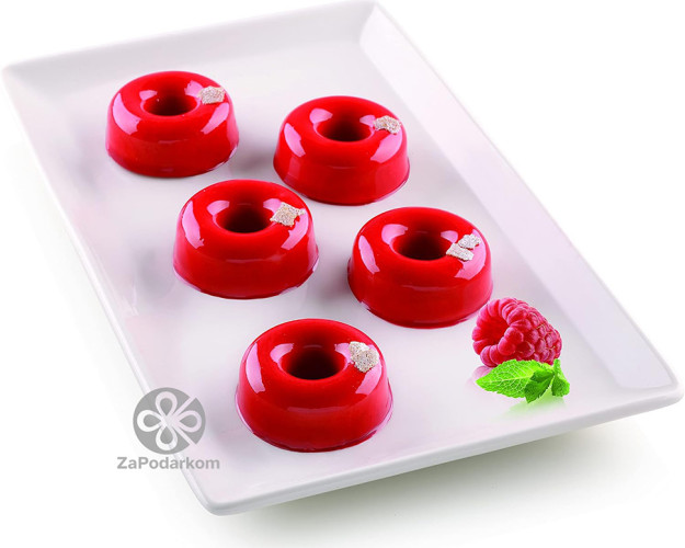 Silikomart SF170 DONUTS силіконова форма 6 осередків 75х28 мм