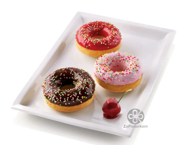 Silikomart SF170 DONUTS силіконова форма 6 осередків 75х28 мм