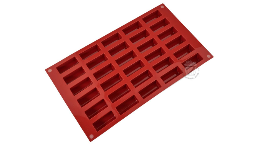 Silikomart SF129 Mini BUCHE 14 (мини рулеты) силиконовая форма 30 ячеек 44х18х20 мм