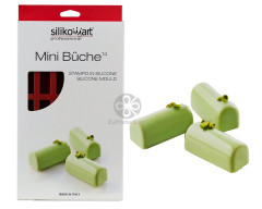 Silikomart SF129 Mini BUCHE 14 (мини рулеты) силиконовая форма 30 ячеек 44х18х20 мм