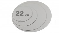 Подложка для торта круглая из ДВП (усиленная) Белая 22 см