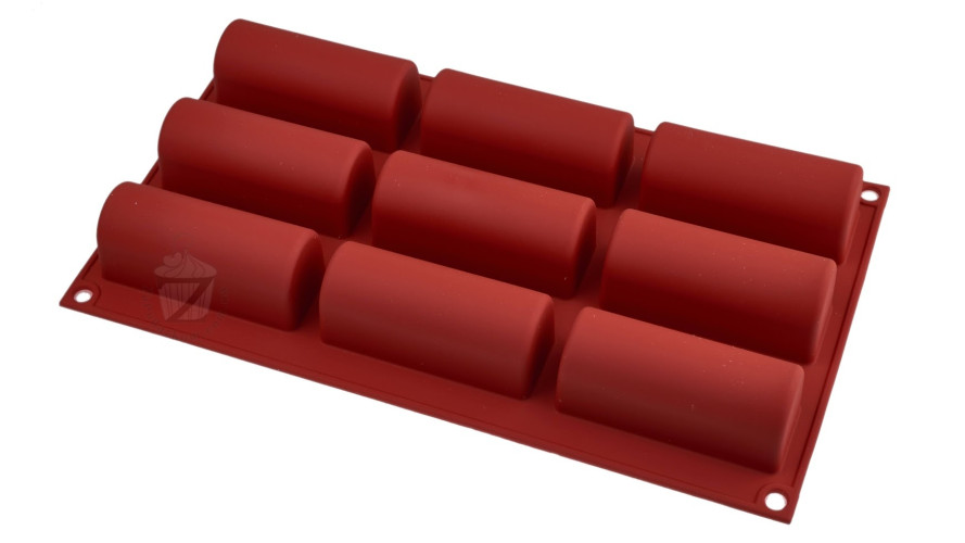 Silikomart SF130 Midi Buche (средние рулеты) силиконовая форма 9 ячеек 84х32х35 мм