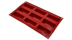 Silikomart SF130 Midi Buche (средние рулеты) силиконовая форма 9 ячеек 84х32х35 мм