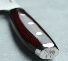 Yaxell 37101 SUPER GOU нож японский Сантоку из дамасской стали 16,5 см