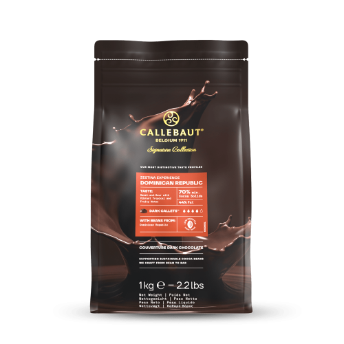 Callebaut 70% Zestina Dominican Republic черный шоколад (кувертюр), упаковка 1 кг