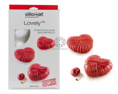 Silikomart LOVELY 110 Сердце силиконовая форма 6 ячеек 82х77х31 мм с каттером