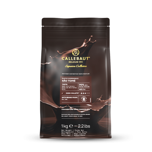 Callebaut 70% Rustic Sao Tome черный шоколад (кувертюр), упаковка 1 кг
