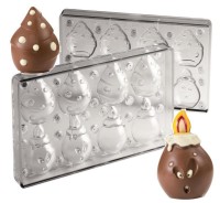 Martellato 20-C1009 набор поликарбонатных форм для шоколада на магните Свеча и Елка
