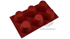 Silikomart SF052 Big Muffin (маффины) 6 ячеек 75х60 мм