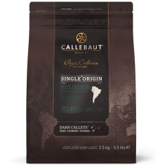 Callebaut 70,4% Ecuador черный шоколад (кувертюр), упаковка 2,5 кг
