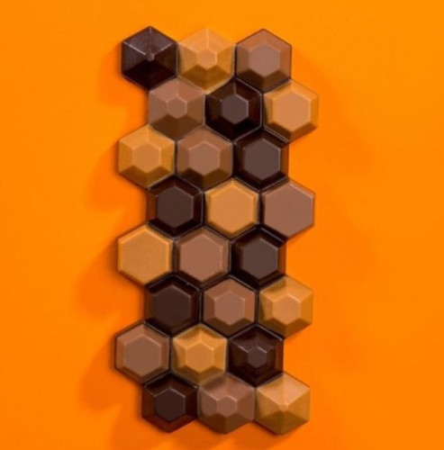 Martellato MA2015 поликарбонатная форма для шоколада плитка Hexagon 140 х 68,5 х 13,5 мм