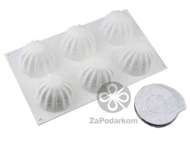 Silikomart SUPERNOVA 105 силиконовая форма на 6 ячеек 64 х 56 мм