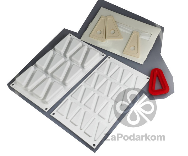 Silikomart KIT CAKE TO GO 45 набор силиконовых форм 75 х 38 х23 мм с каттером