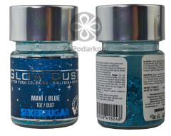 SekerSugar Блеск пищевой (глиттер-хлопья) Синий, 7 гр