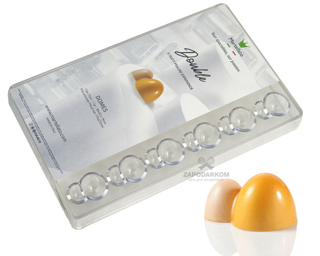 Martellato MA4010 поликарбонатная форма для шоколада Овалы Domes 38х26х19 мм
