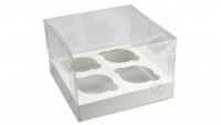 Коробка для 4 кексов аквариум 17,5 х 17,5 х 11 см