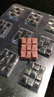 Пластиковая форма (молд) для шоколада Мини плитка №2 37 х 28 х 6 мм, 12 шт. SweetSculptor