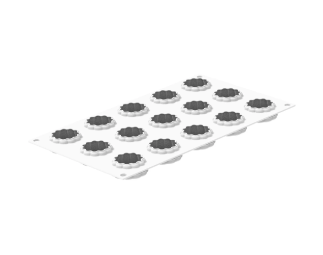 Silikomart CROSTATA XS 20 силиконовая форма на 15 ячеек 44х17 мм