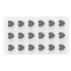 Silikomart CUORE XS 13 Сердце силиконовая форма 18 ячеек 34х33х20 мм