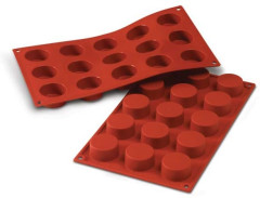 Silikomart SF027 Petit-fours (цилиндр) 15 ячеек 40х20 мм