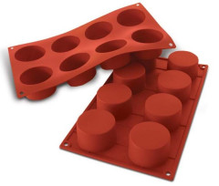 Silikomart SF028 Cylinders (цилиндр) 8 ячеек 60х35 мм