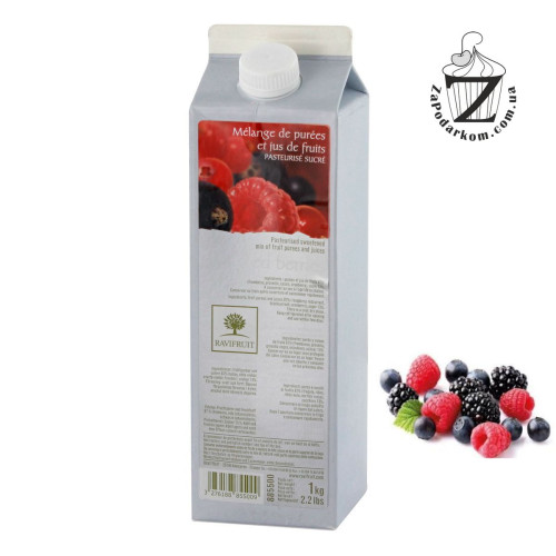 RAVIFRUIT (пастеризованное натуральное) Лесные ягоды пюре, тетрапак 1 л