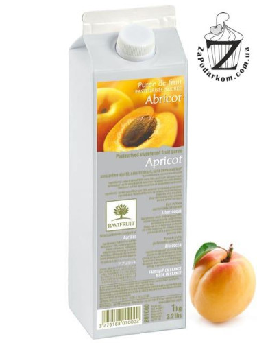 RAVIFRUIT (пастеризованное натуральное) Абрикос пюре, тетрапак 1 л