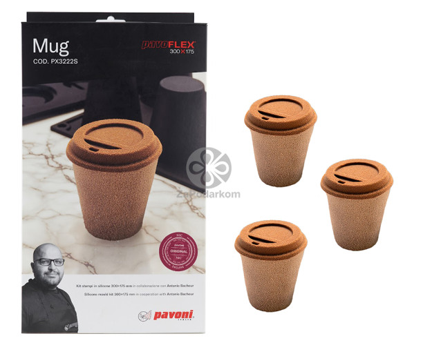 Pavoni PX3222S силиконовая форма Mug Стакан 8 ячеек по 97 мл