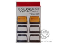 Набір з 6 перфорованих пластикових квадратів TARTE RING SQUARE 80, PRC