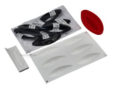 Silikomart KIT 3D TARTE RING CABOSSA Какао боби набір силіконових форм 120х40 мм з катером